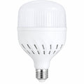 لمبة LED بيضاء بقدرة 45 وات وقاعدة E27، بغطاء مخطط وفتحات تهوية حول الجسم
