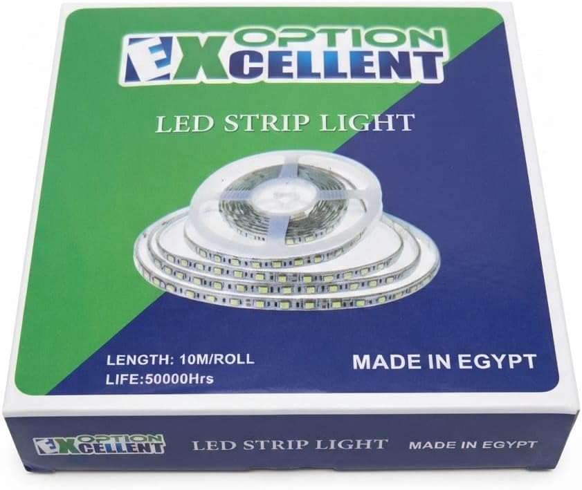 شريط اضاءة LED 2835 8 ملم 120 ليد 3200 كلفن 10 متر