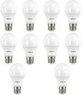 عشر لمبات فينوس LED بيضاء بقاعدة لولبية E27 فضية، مرتبة في ثلاثة صفوف على خلفية بيضاء.