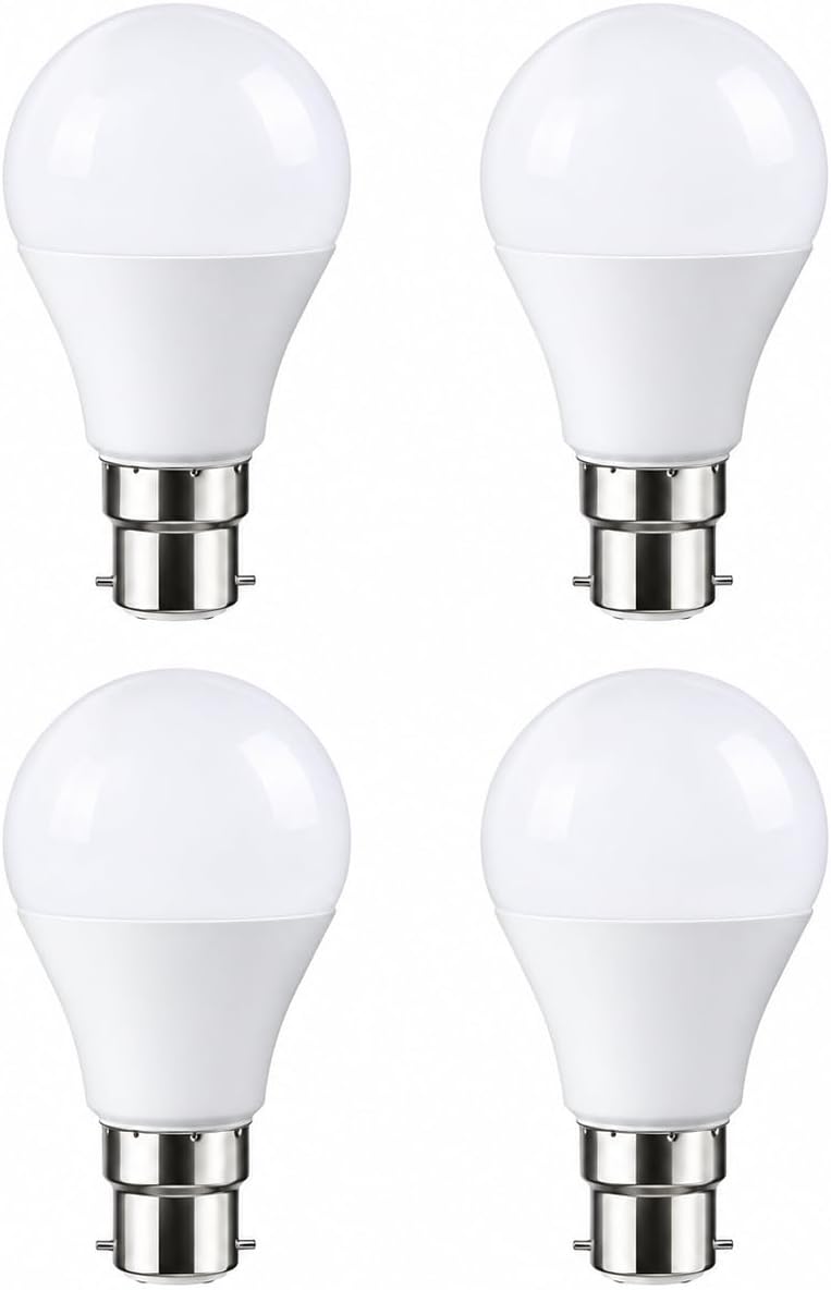 مصباح LED B22 بغطاء حربة 12 واط، عبوة من 4 قطع