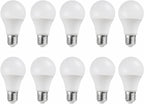 عشر لمبات LED بيضاء بقدرة 12 واط وقاعدة E27، مرتبة في صفين بكل صف خمس لمبات
