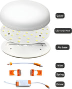 سبوت LED مدمج 10 وات 3 درجات لون أبيض وورم وتلجي 4 قطع