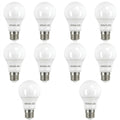 عشر لمبات فينوس LED بيضاء بقاعدة لولبية E27 فضية، مرتبة في ثلاثة صفوف على خلفية بيضاء.